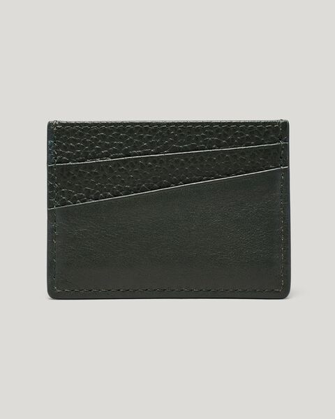 Leather Card Holder, Dark Khaki, hi-res